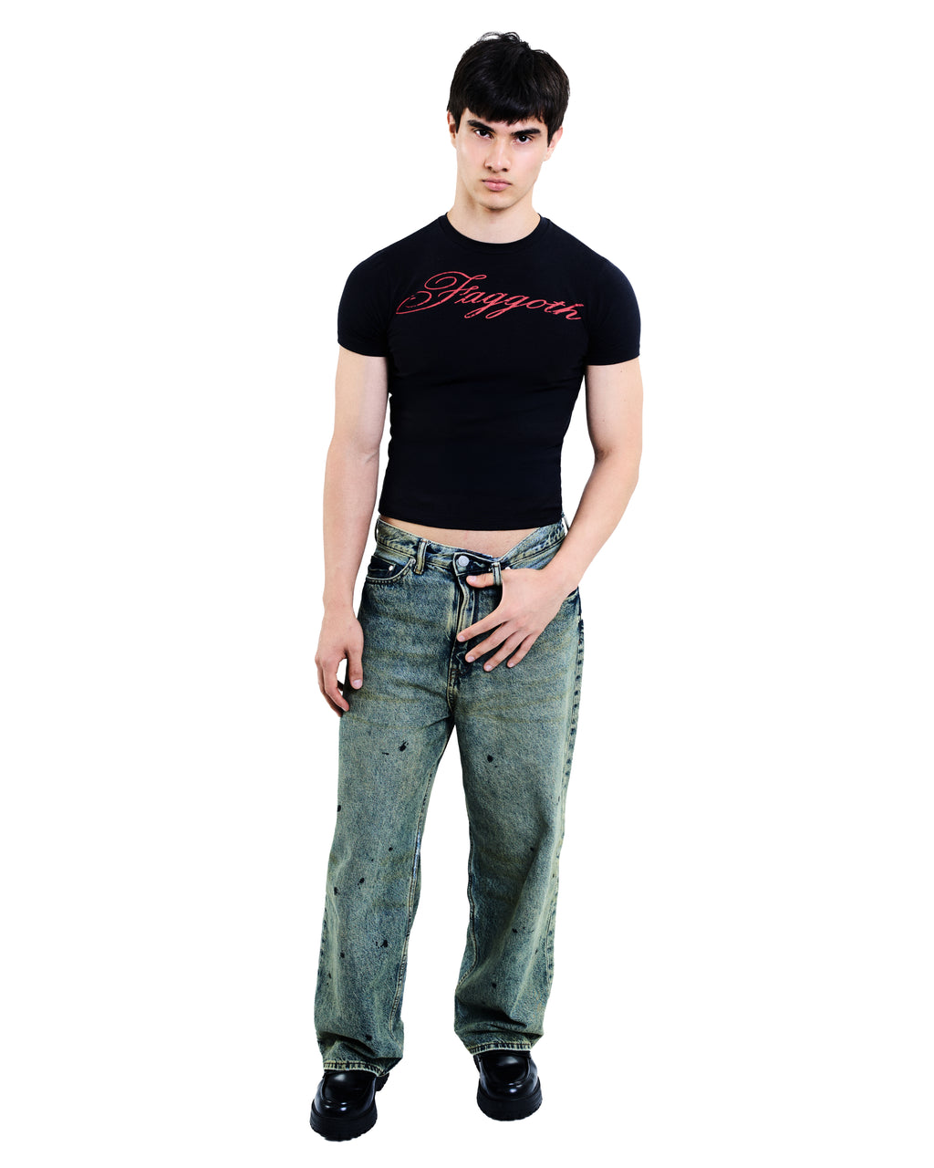 Baby Tee Faggoth - Preto