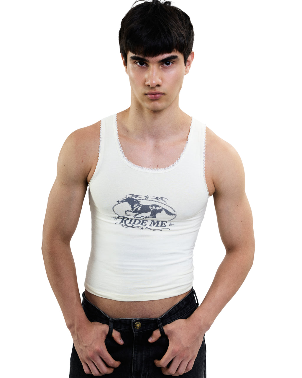 Regata Lace Tank Ride Me - Off White