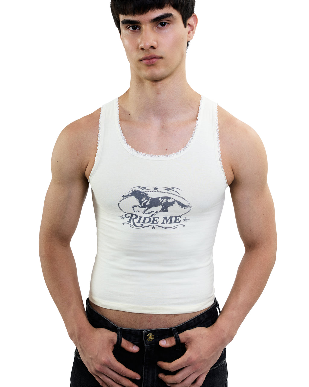Regata Lace Tank Ride Me - Off White