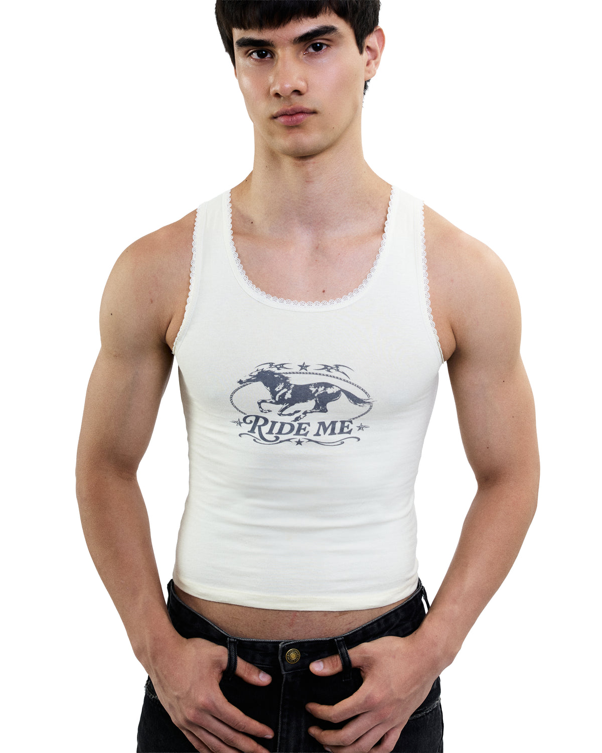 Regata Lace Tank Ride Me - Off White