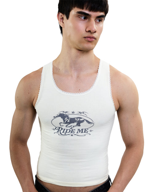 Regata Lace Tank Ride Me - Off White