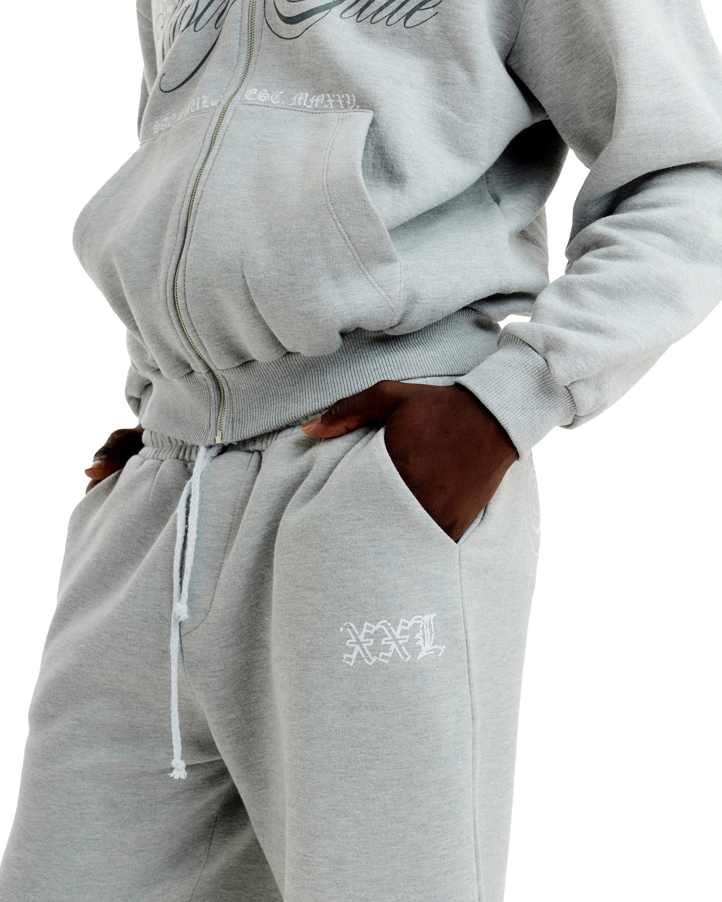 Baggy Sweatpants Nasty State - Cinza Mescla
