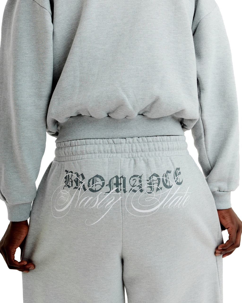 Baggy Sweatpants Nasty State - Cinza Mescla
