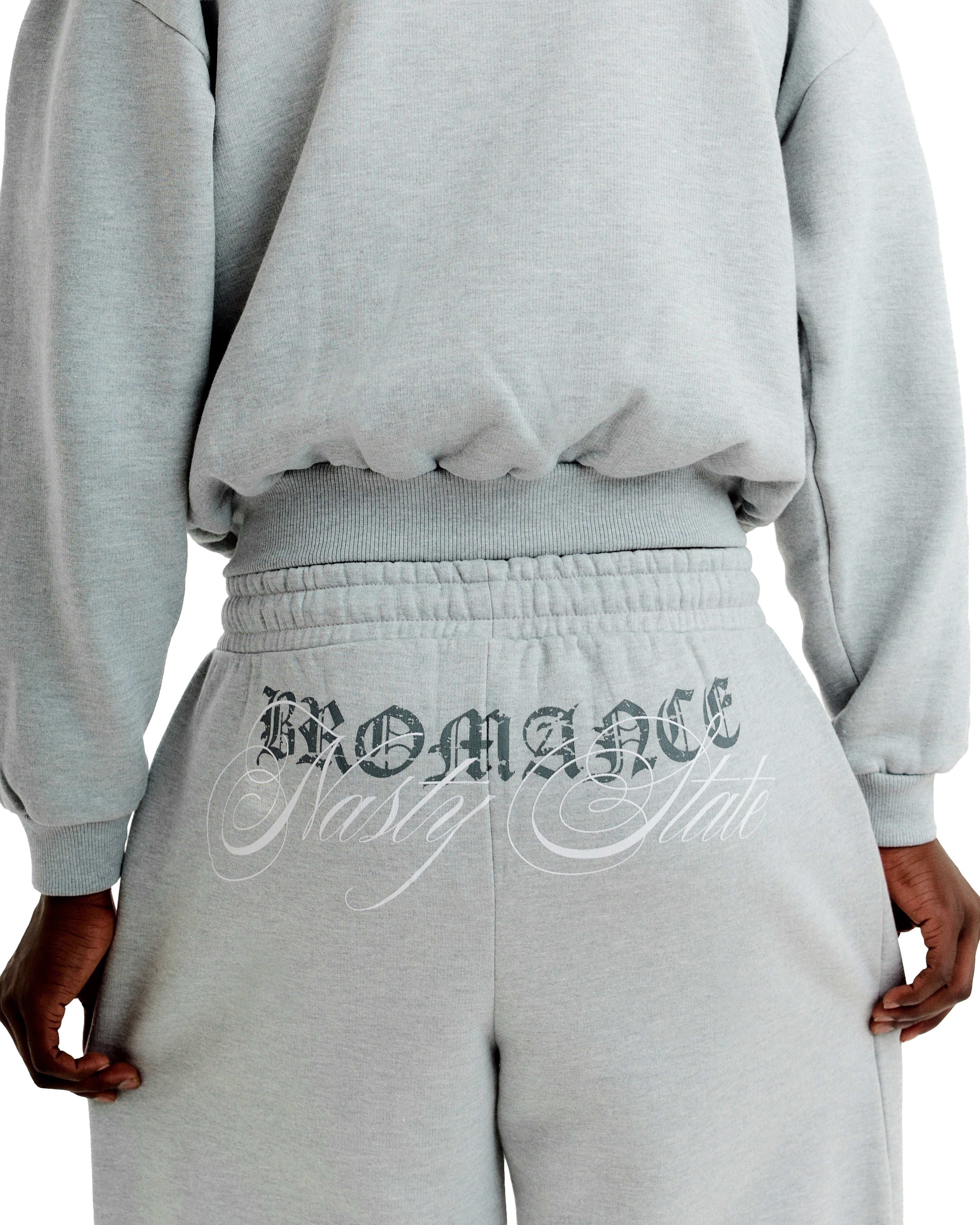 Baggy Sweatpants Nasty State - Cinza Mescla