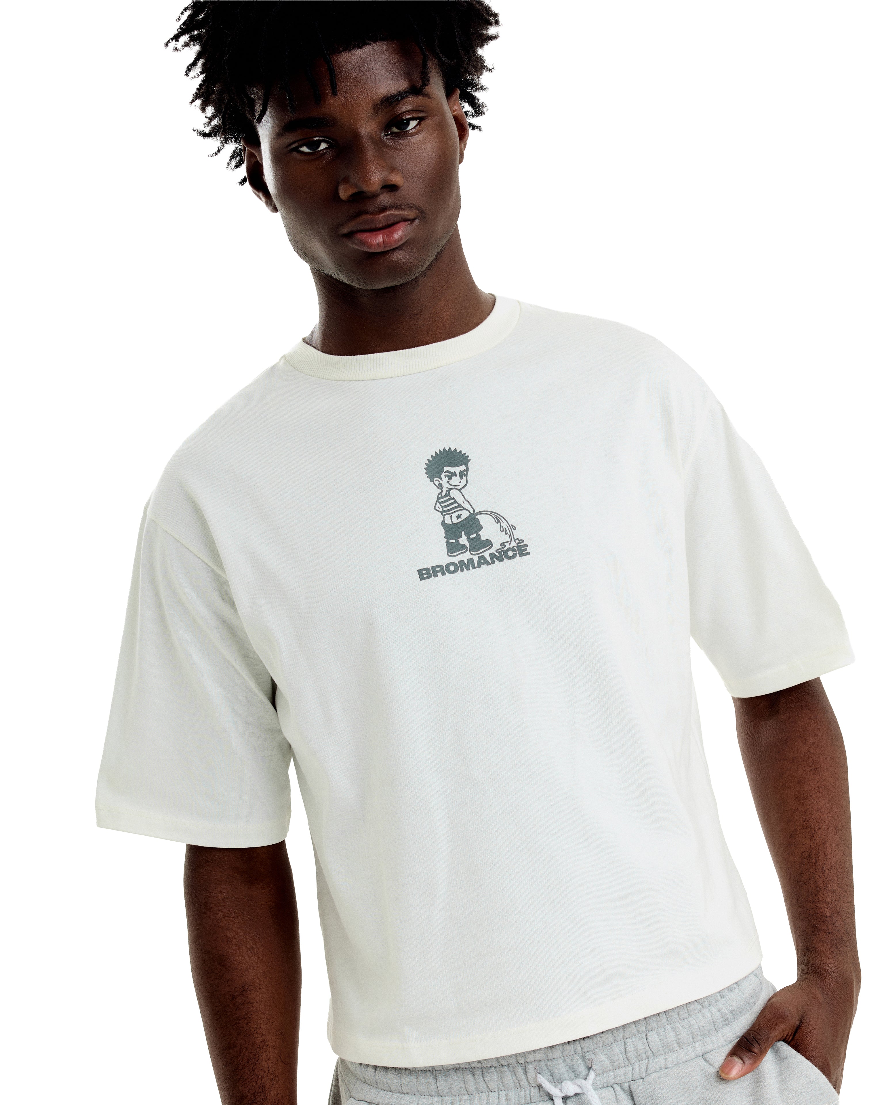 Boxy Tee Bad Bro - Off White
