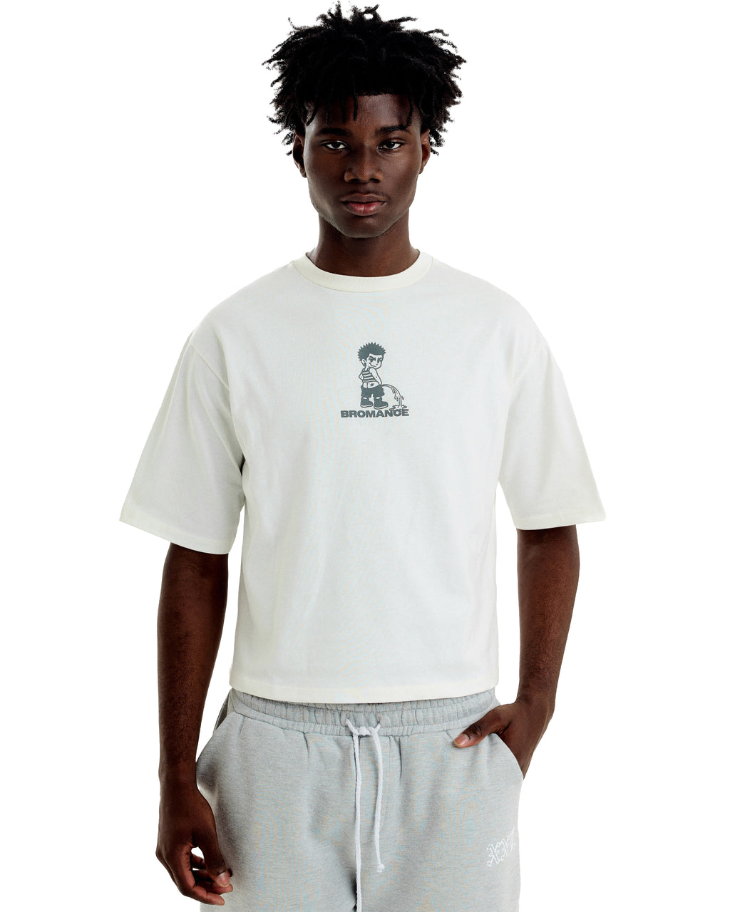 Boxy Tee Bad Bro - Off White