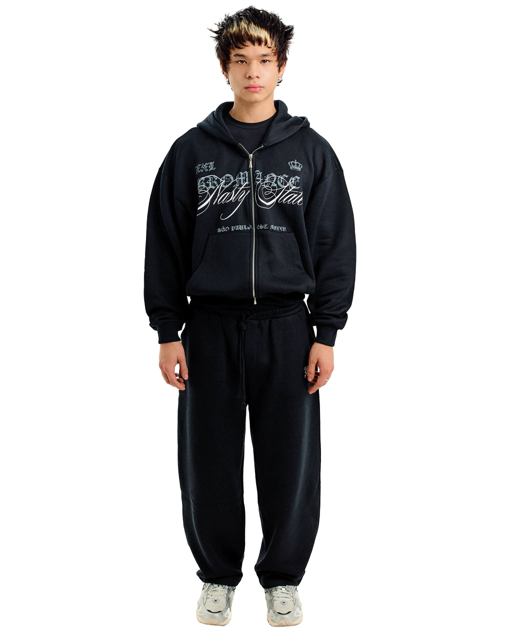 Nasty State Hoodie Set - Preto