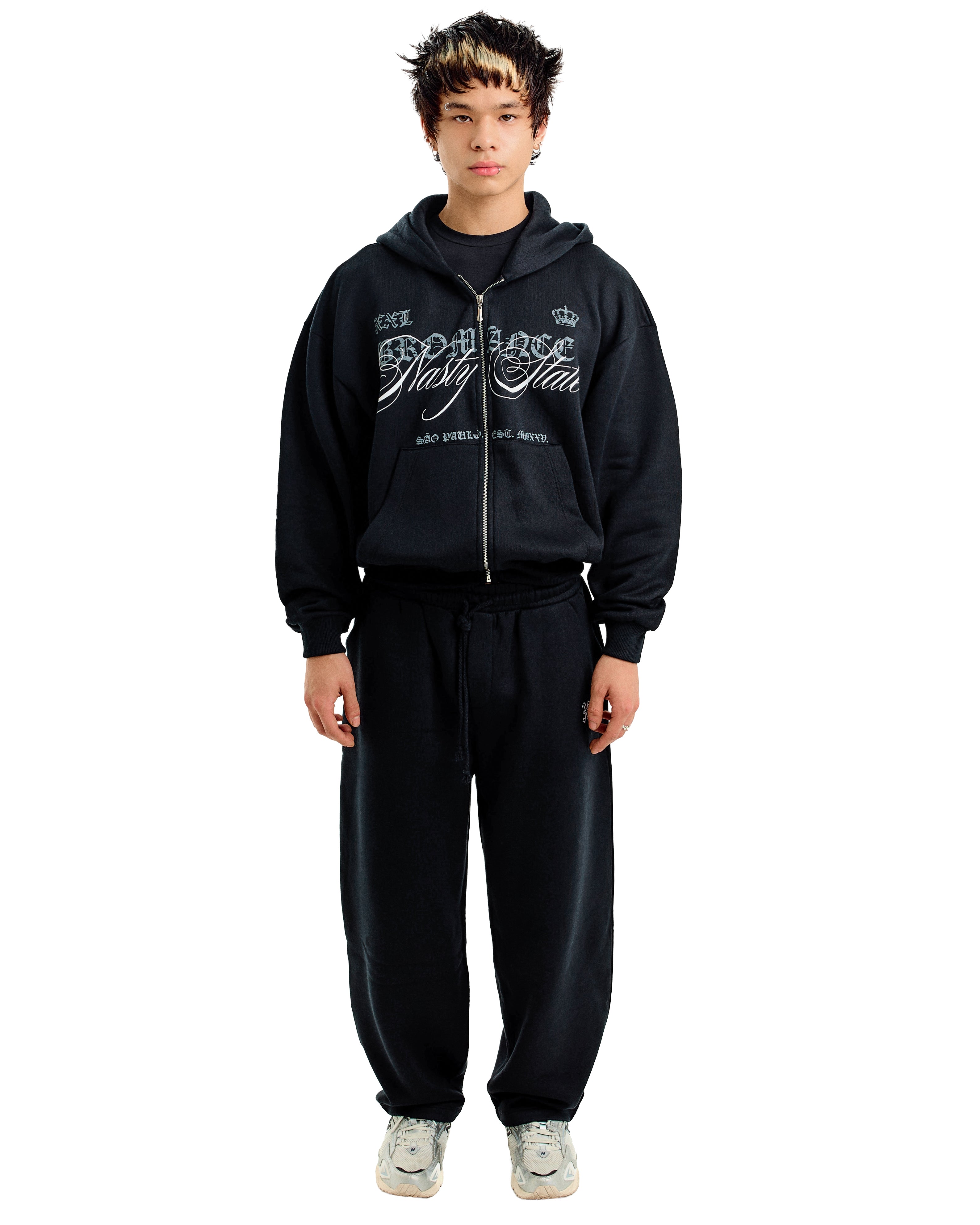 Nasty State Hoodie Set - Preto