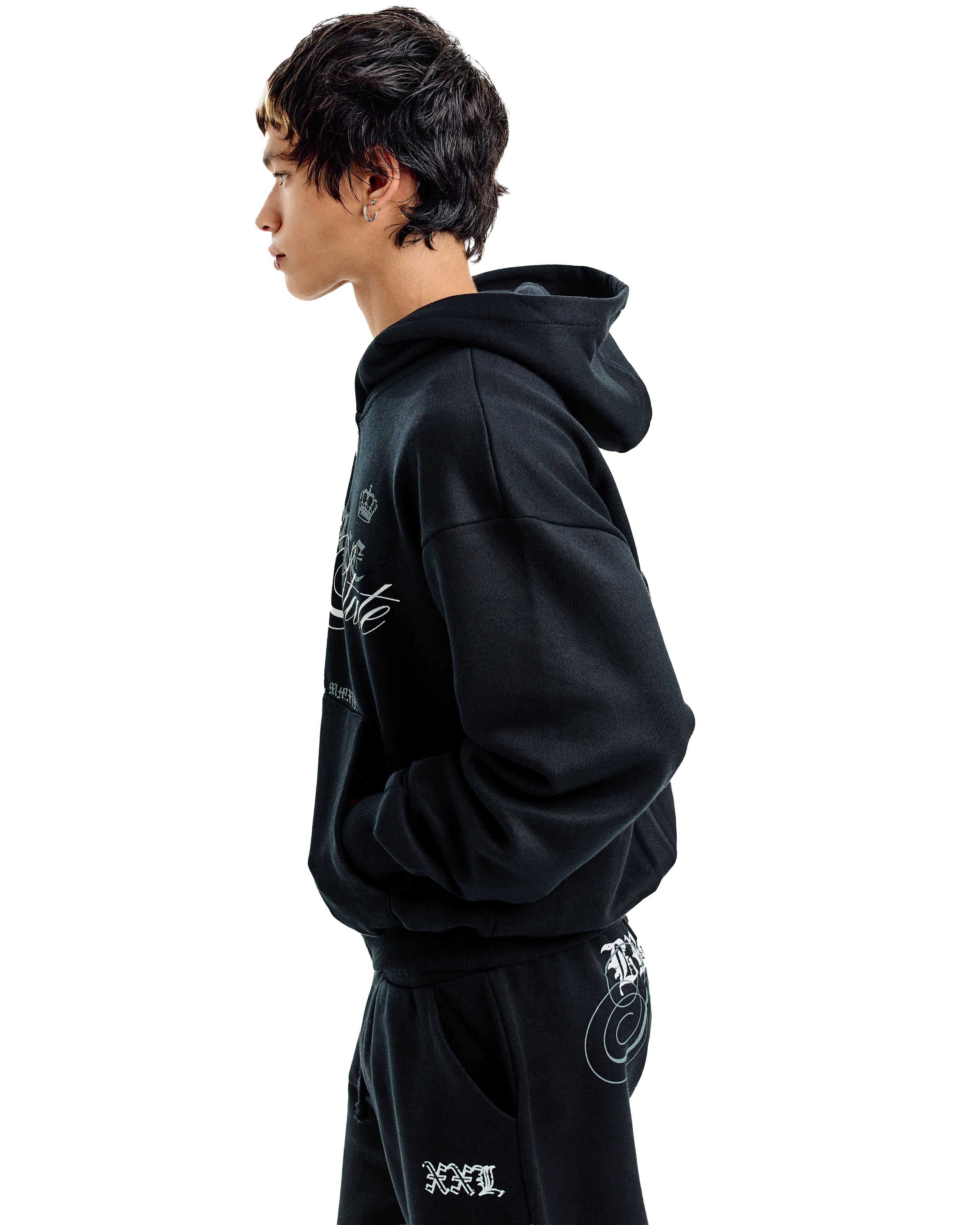 Nasty State Hoodie Set - Preto