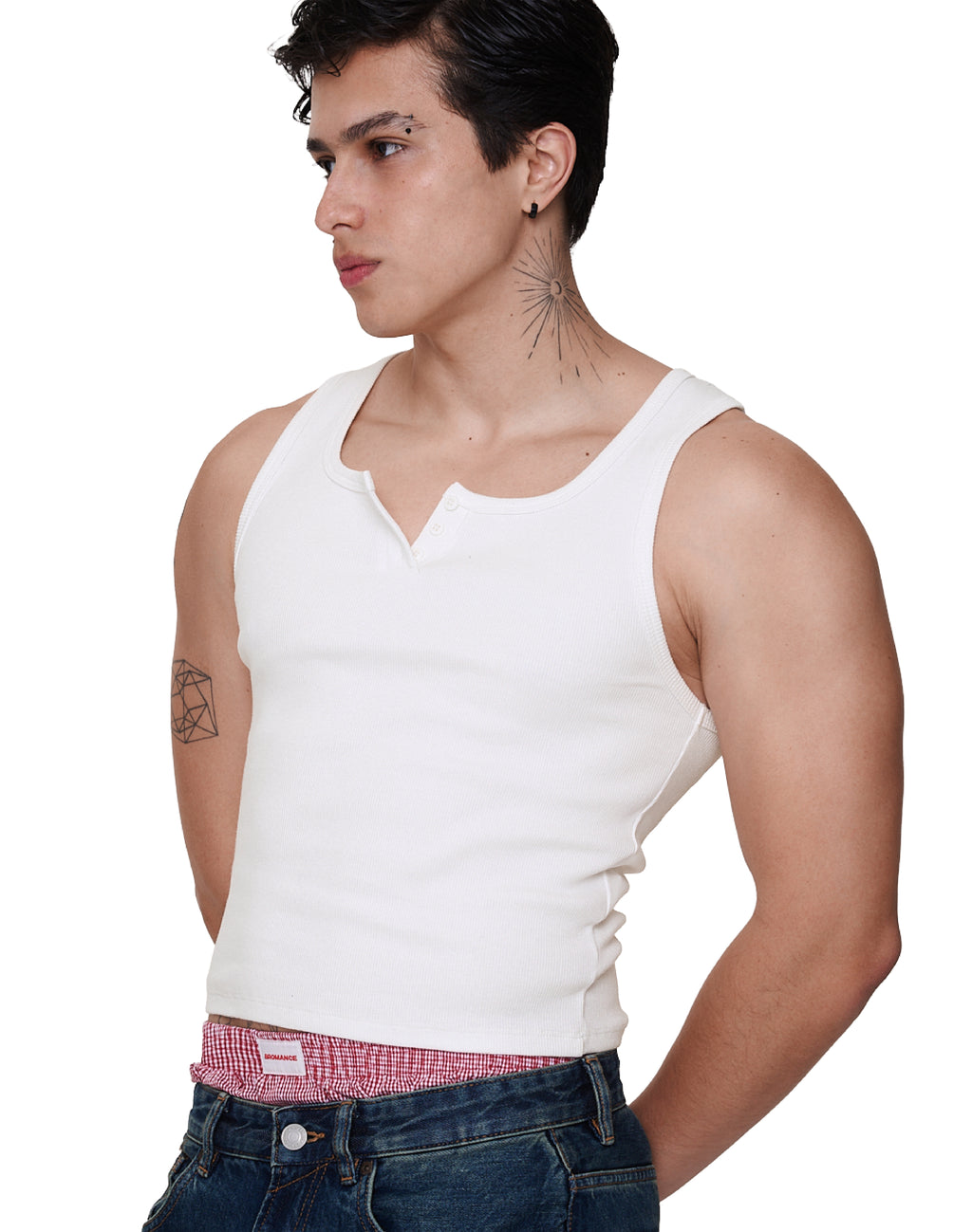 Regata - 90S Henley Rib Tank - Branco