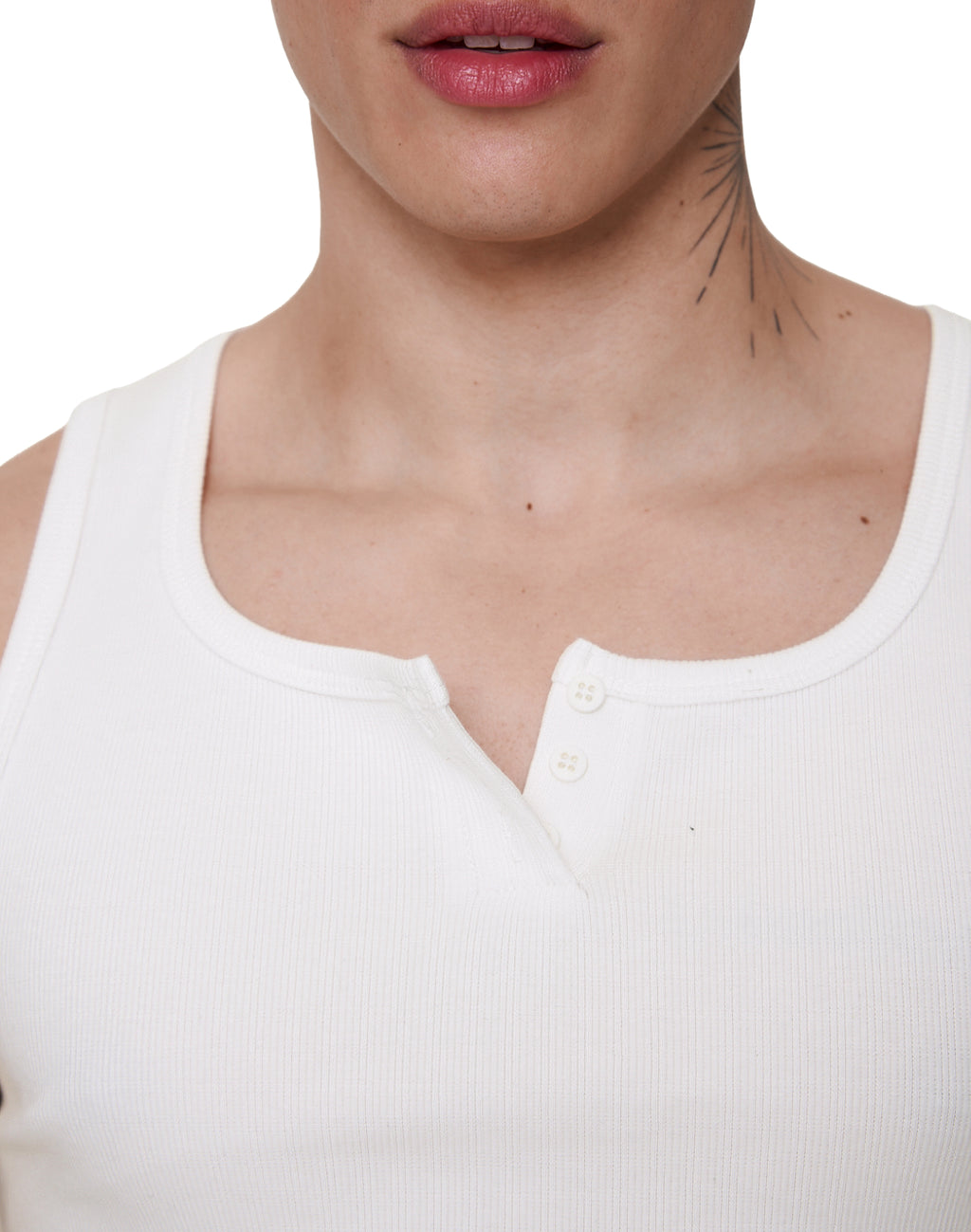 Regata - 90S Henley Rib Tank - Branco
