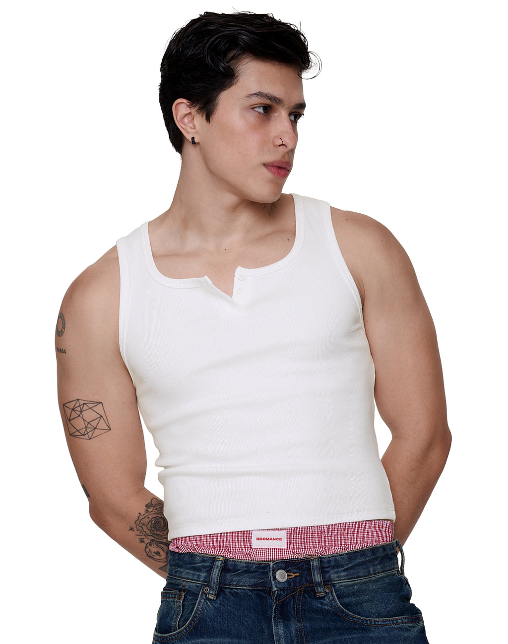 Regata - 90S Henley Rib Tank - Branco