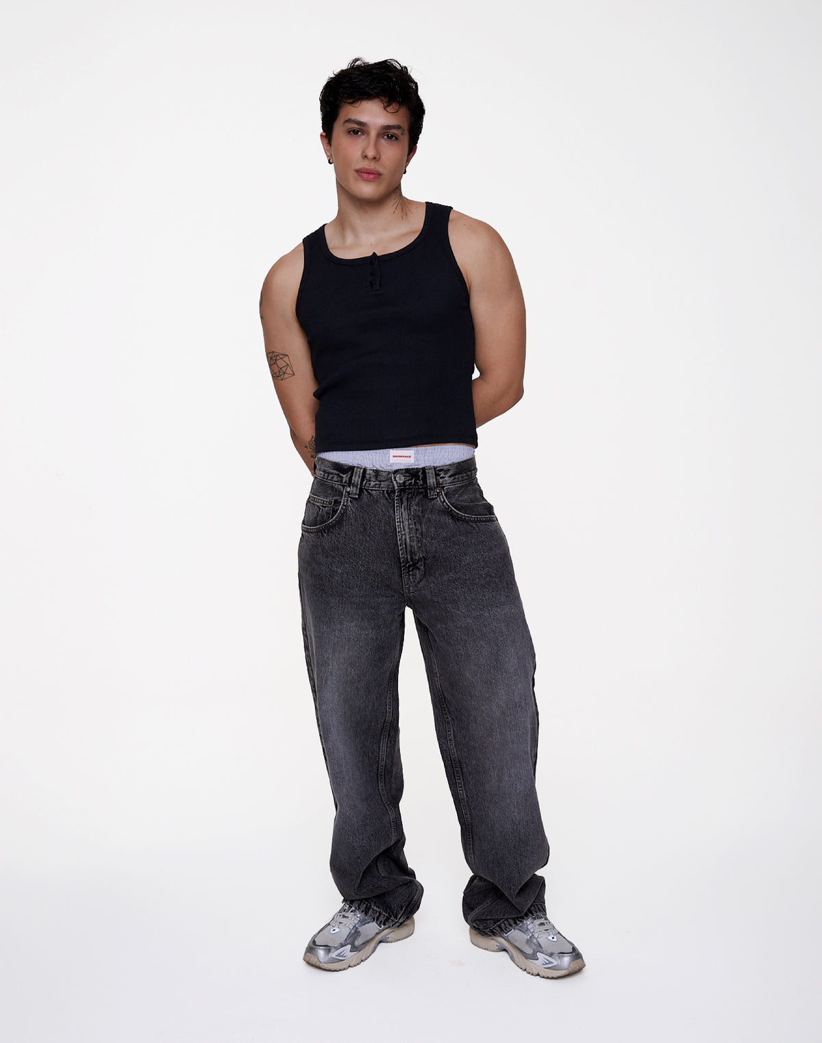 Regata - 90S Henley Rib Tank - Preto