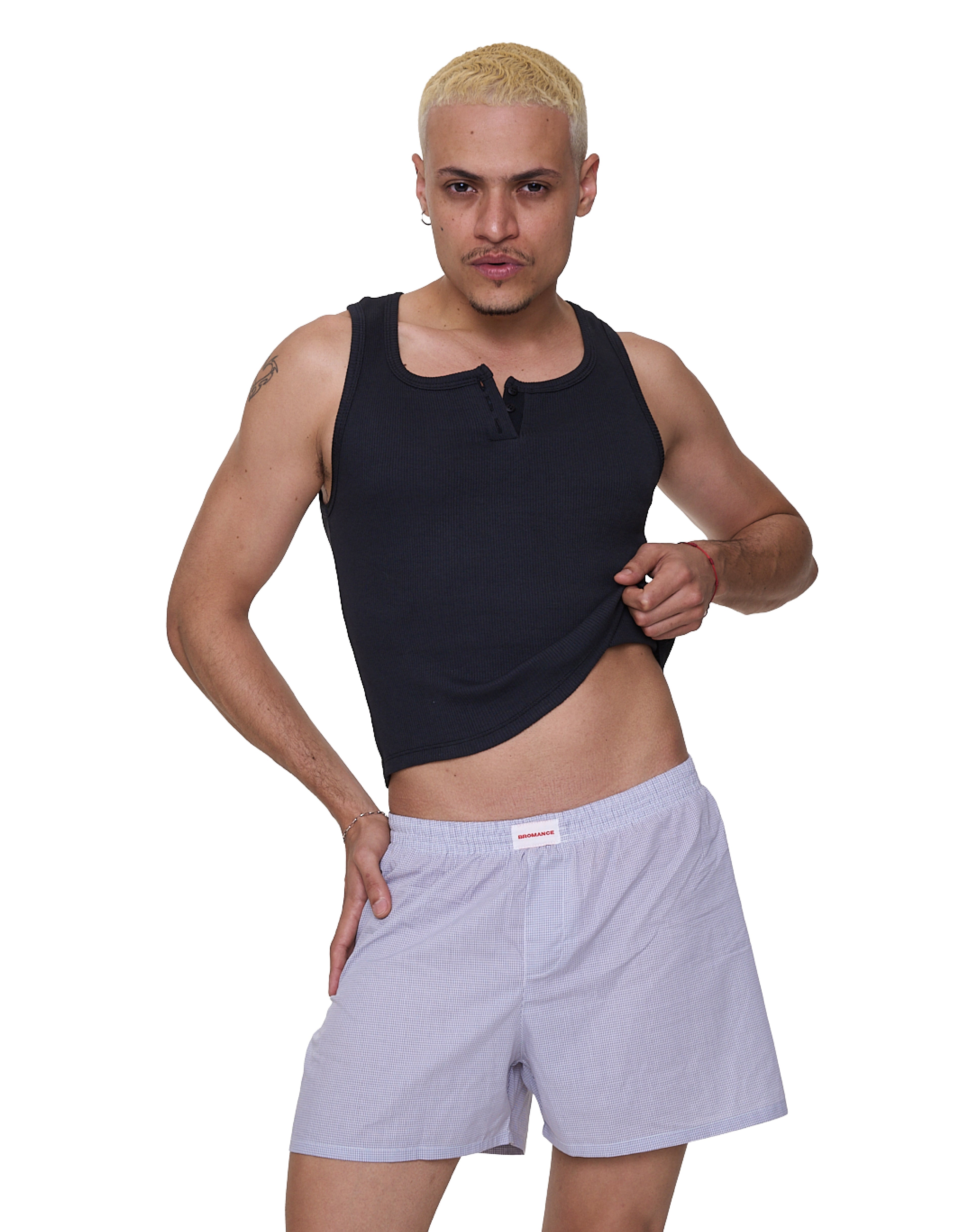 Vichy Short Boxer - Blue