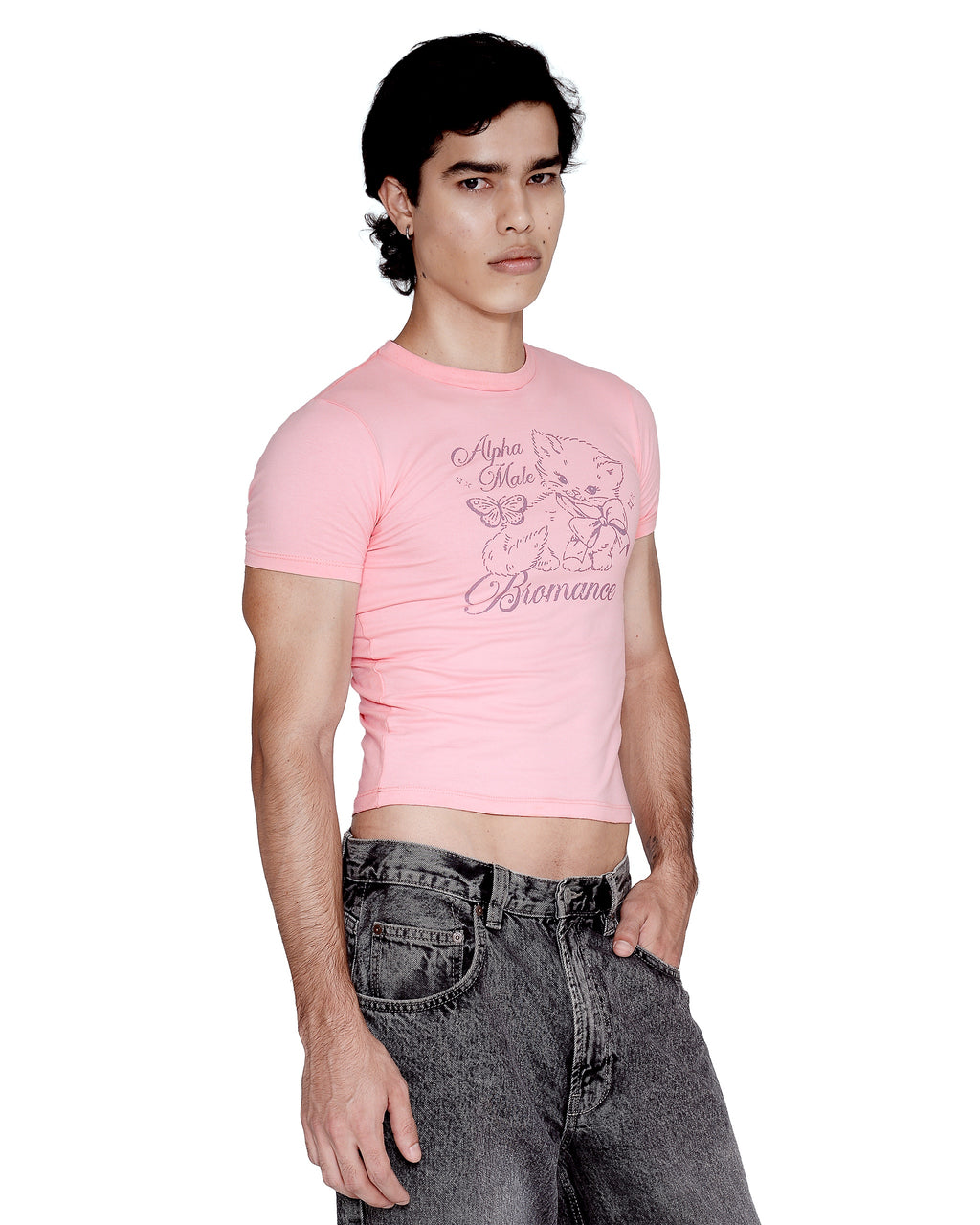 Baby Tee Alpha Male - Pink