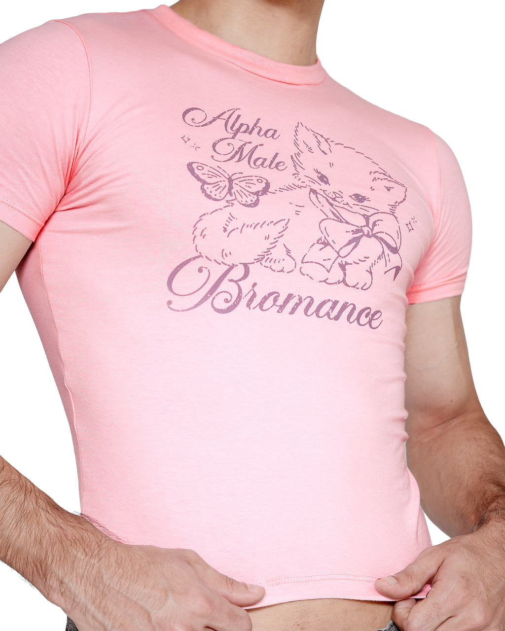 Baby Tee Alpha Male - Pink