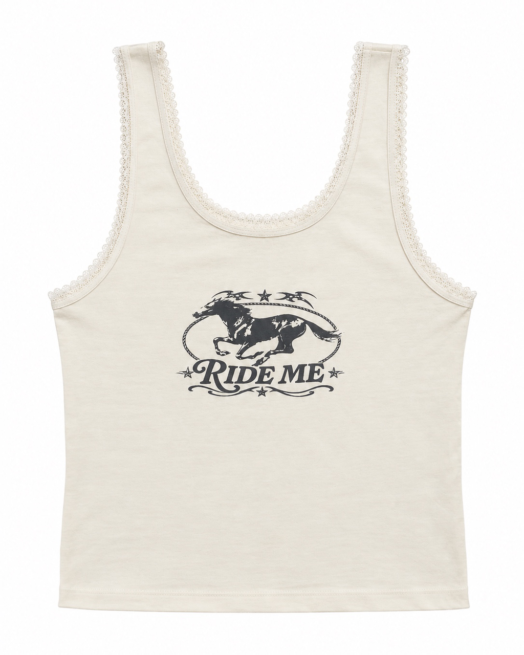 Regata Lace Tank Ride Me - Off White