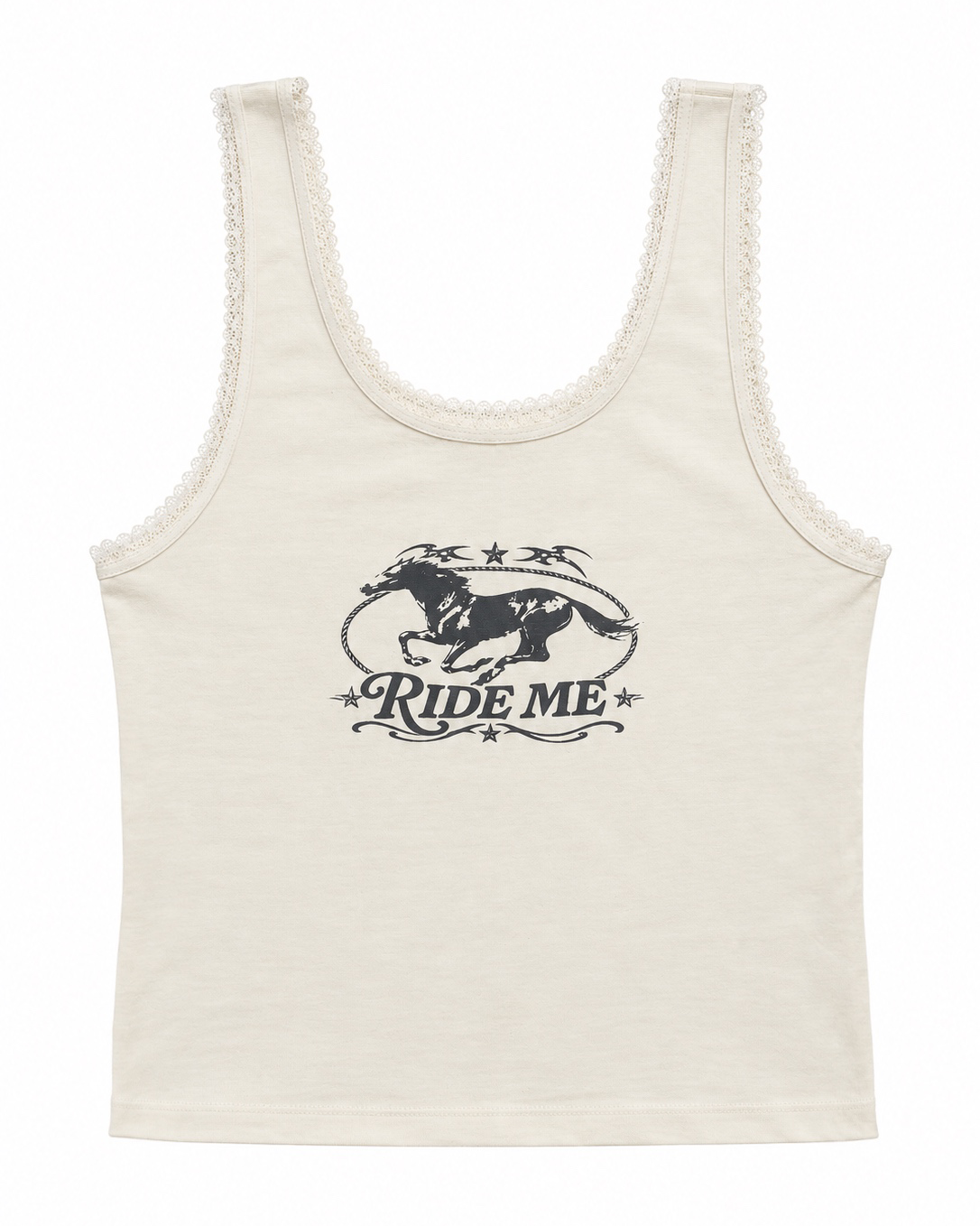 Regata Lace Tank Ride Me - Off White